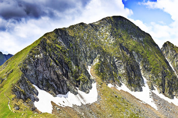 Beautiful summer landscape from Fagaras mountains, Romania