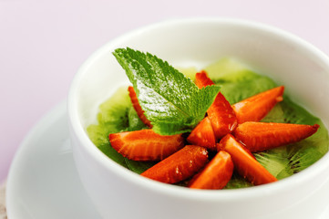 Fresh fruit salad dessert