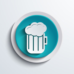 vector modern blue circle icon. Web element