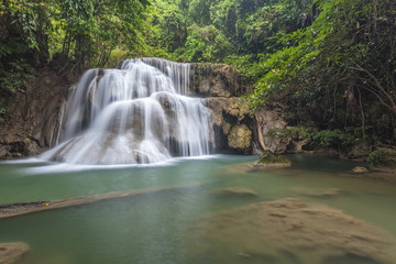 Fototapeta na wymiar Huay Mae Kamin Waterfall in Kanchanaburi province, Thailand