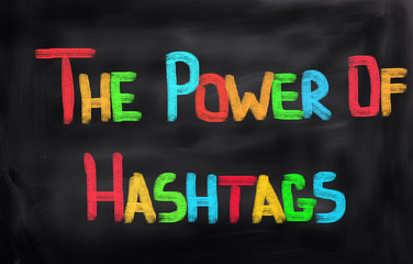 Obraz premium The Power Of Hashtags Concept