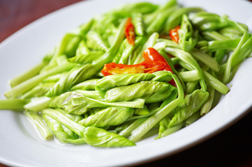 chinese vegetarian food from asian flower fried