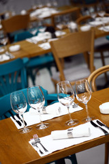 Dinner in a restaurant