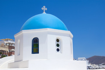 greek church on island of Santorini