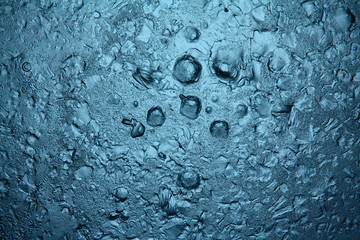 ice texture, macro, blue broken cold the background