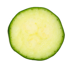 Single slice of summer squash