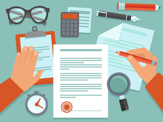 Fototapeta premium Vector business concept in flat style