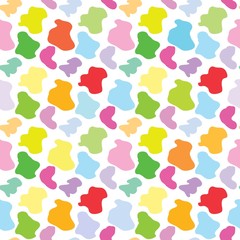 Fototapeta na wymiar Colorful spots seamless pattern