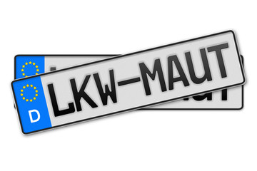 Auto Kennzeichen LKW-Maut