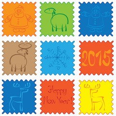 Christmas cookies collection isolated on white background