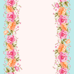 Flower pattern on a bright background for the design of fabric.