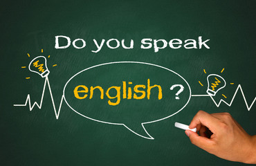 do you speak english on chalkboard