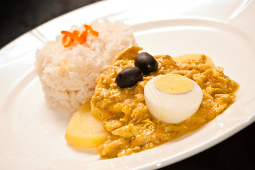 Peruvian Aji de Gallina dish