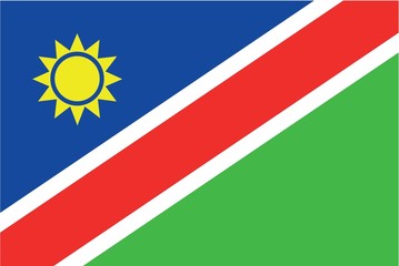 Illustration of the flag of Namibia