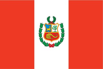 Illustration of the flag of Peru - obrazy, fototapety, plakaty