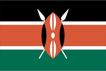 Illustration of the flag of Kenya