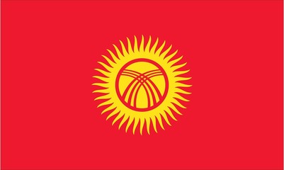 Illustration of the flag of Kyrgyzstan