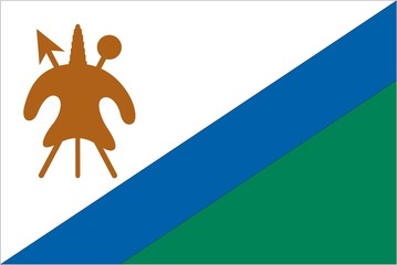 Illustration of the flag of Lesotho
