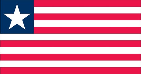 Illustration of the flag of Liberia