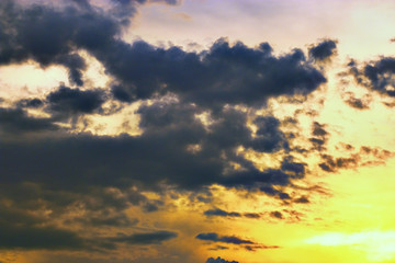 texture sky and clouds at sunset
