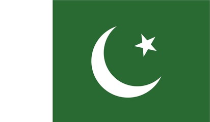 Illustration of the flag of Pakistan - obrazy, fototapety, plakaty