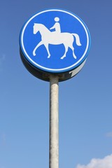 niederländisches Verkehrszeichen: Reitweg