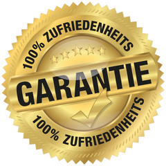 100% Zufriedenheitsgarantie - Goldvignette