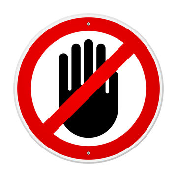Stop Hand Symbol