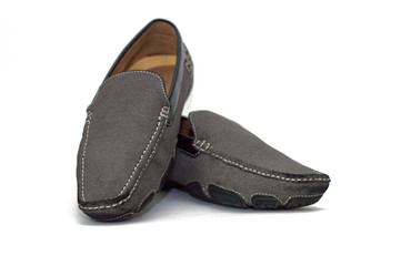 Male shoes over white background