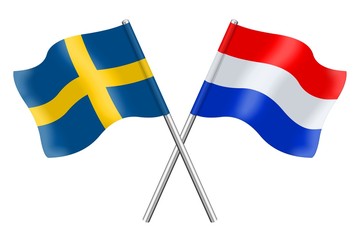 Flags : Sweden and the Netherlands