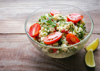 Tabbouleh with couscous and parsley