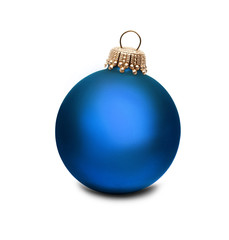 Blaue Weihnachtskugel