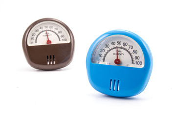 Hygrometer isolated white background