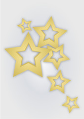Christmas card with stars - inkscape-svg 