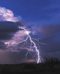 A Bolt of Lightning in the Desert Night