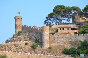 Vista del recinto amurallado de Tossa de Mar