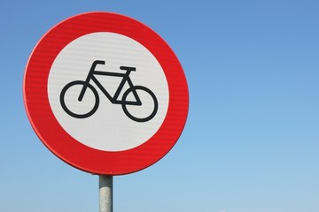 niederländisches Verkehrszeichen: Durchfahrtsverbot für Fahrräder