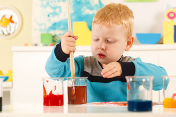 Child painting