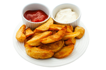 Chips with Mayonnaise and Tomato Dips