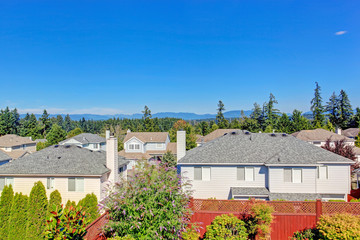 American architecture. Washington state during summer time