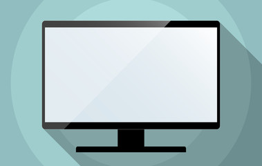 Computer monitor or TV with blank screen