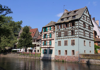 Fototapeta na wymiar Petite France à Strasbourg (Alsace , France)
