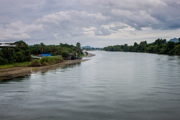 Fototapeta premium View of river Khwae (Kwai), Thailand