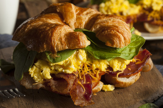 Ham and Cheese Egg Breakfast Sandwich