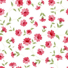 Pink flowers fabric.