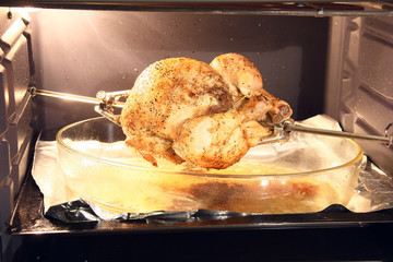Poulet roti et four