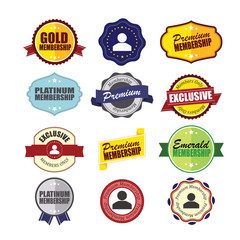 Private Membership Badges. Illustration eps10