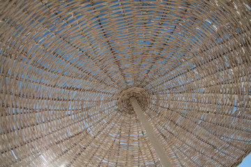 part of a beach umbrella of reed