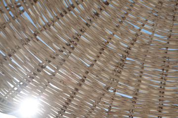 beach umbrella of reed