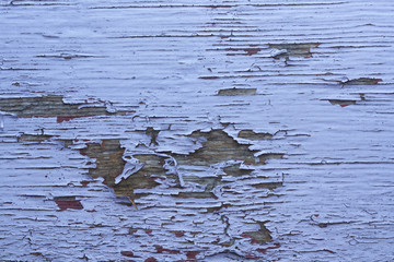 Verwitterter blauer Lack